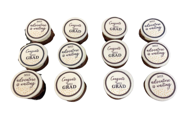 Graduation Edible print cupcakes